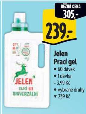 Jelen Prací gel, 60 dávek 