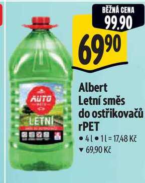 Albert Letní směs do ostřikovačů rPET, 4 l