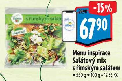 Menu inspirace Salátový mix s římským salátem, 550 g 