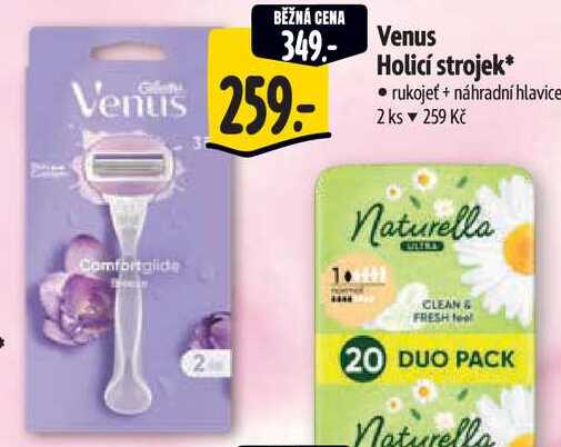 Venus Holicí strojek, rukojeť + náhradní hlavice 2 ks 