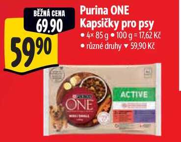 Purina ONE Kapsičky pro psy, 4x 85 g