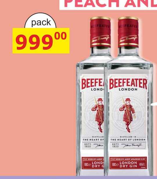 Beefeater London dry gin 2x1l