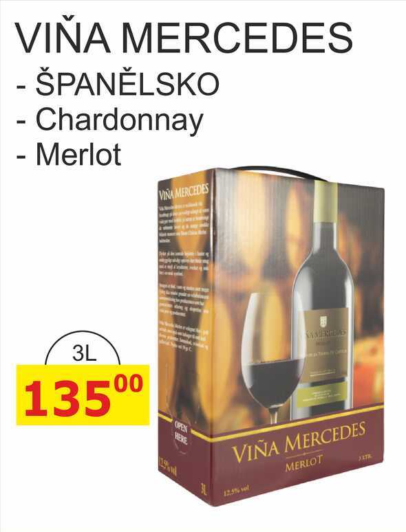 Vina Mercedes, vybrané druhy 3L