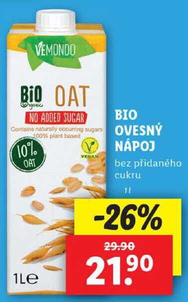 BIO OVESNÝ NÁPOJ, 1 l