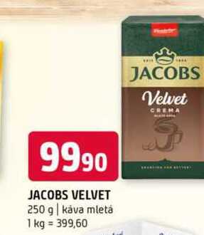 Jacobs velvet 250 g káva mletá 