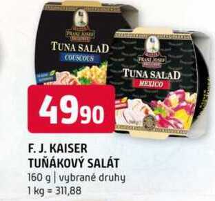 F. J. Kaiser tuńákový salát 160 g vybrané druhy 