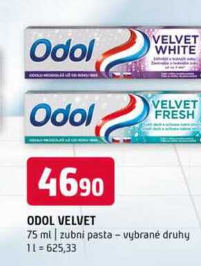 Odol velvet 75 ml zubní pasta vybrané druhy 
