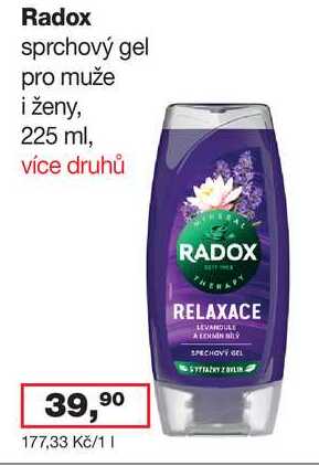 Radox sprchový gel pro muže i ženy, 225 ml, více druhů 