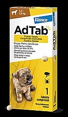 AdTab 56 mg žvýkací tablety pro psy 1,3-2,5 kg - 1ks