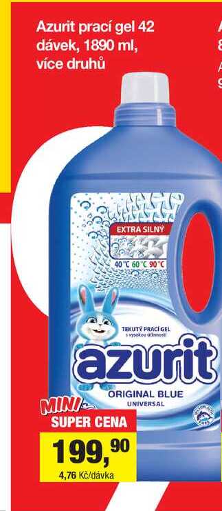 Azurit prací gel 42 dávek, 1890 ml, více druhů  