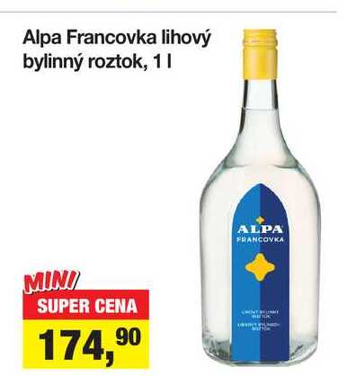 Alpa Francovka Lihový bylinný roztok  1l