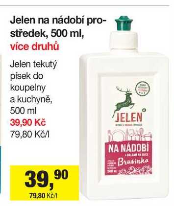 Jelen na nádobí prostředek, 500 ml