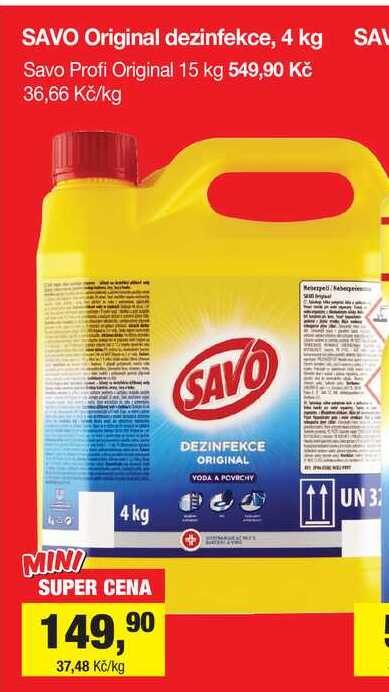 SAVO Original dezinfekce, 4 kg