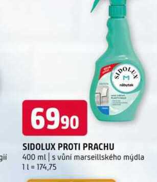 Sidolux proti prachu 400 ml s vůni marseillského mýdla 