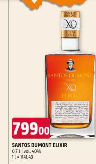 Santos dumont elixir 0,7l vol. 40% 