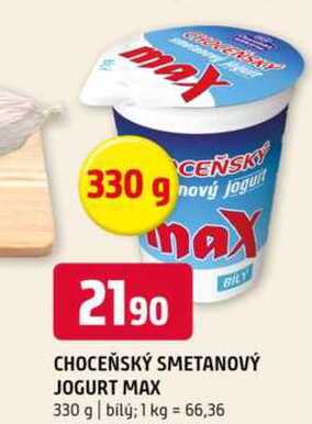 Choceňská Mlékárna Choceňský smetanový jogurt max bílý 330g
