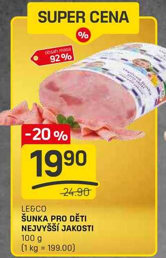 ŠUNKA PRO DĚTI NEJVYŠŠÍ JAKOSTI 100 g