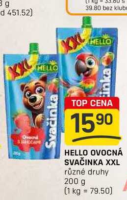 HELLO OVOCNÁ SVAČINKA XXL různé druhy 200 g