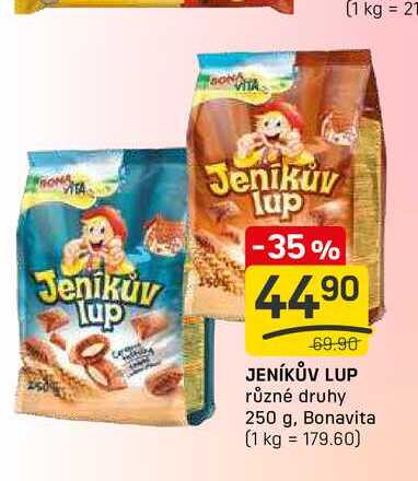 JENÍKŮV LUP různé druhy 250 g