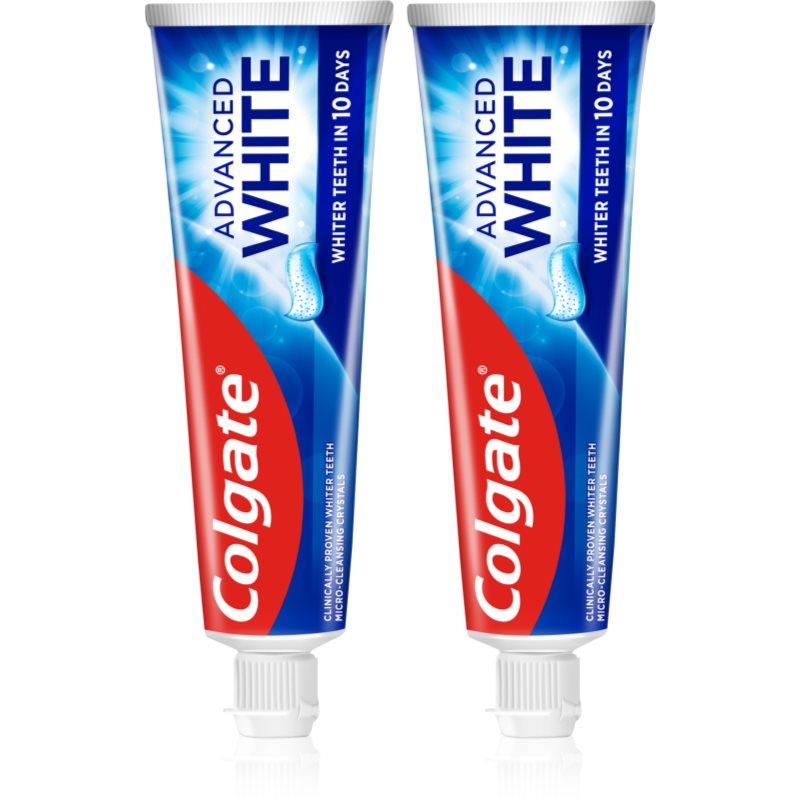 Colgate Advanced White bělicí pasta proti skvrnám na zubní sklovině 2x75 ml