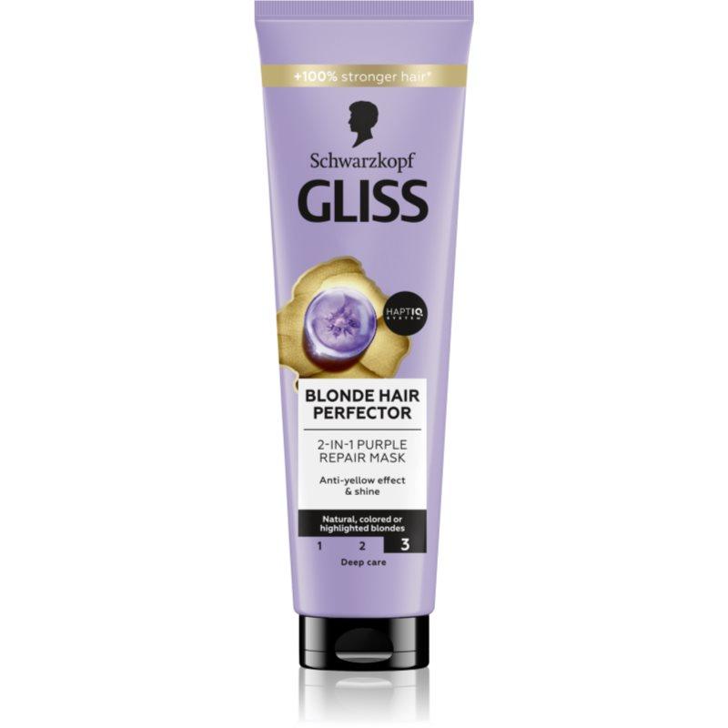 Schwarzkopf Gliss Blonde Hair Perfector regenerační maska na vlasy pro zesvětlené nebo melírované vlasy 150 ml