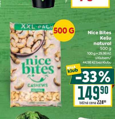 Nice Bites Kešu natural 500 g 
