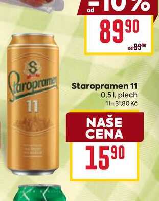 Staropramen 11 0,51, plech 