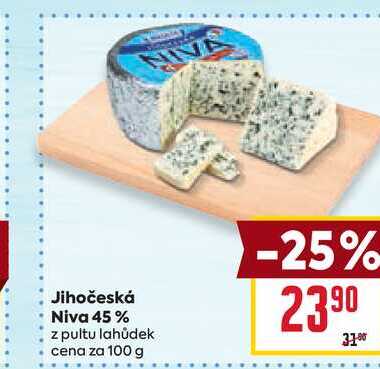 Jihočeská Niva 45% z pultu lahůdek cena za 100g