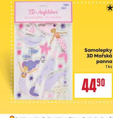 Samolepky 3D Mořská panna 1ks