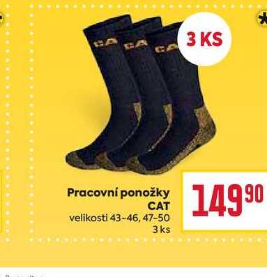 Pracovní ponožky CAT velikosti 43-46, 47-50 3ks