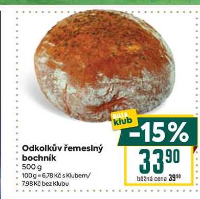Odkolkův řemeslný bochník 500 g 
