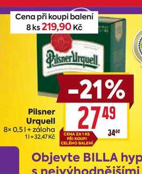 Pilsner Urquell 8× 0,5l