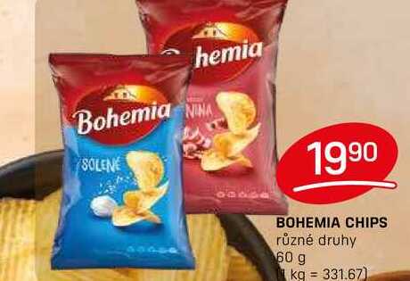 BOHEMIA CHIPS různé druhy 60 g 