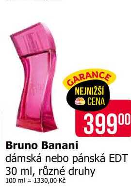 Bruno Banani dámská nebo pánská EDT 30 ml, různé druhy