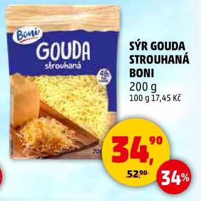 SÝR GOUDA STROUHANÁ BONI, 200 g 