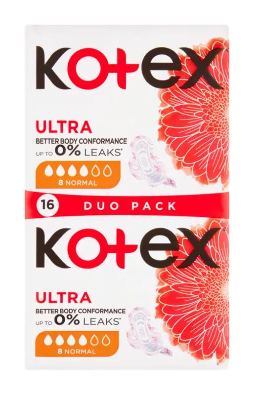kotex Hygienické vložky Ultra Normal duopack, 16 ks