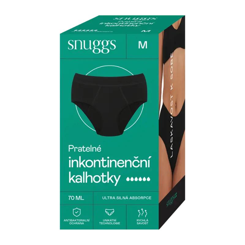 Snuggs Inkontinenční kalhotky černé Vel. M, 1 ks