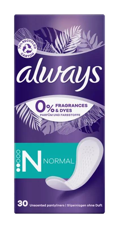 Always Slipové vložky Daily Fresh Normal, 30 ks