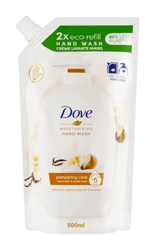 Dove Tekuté mýdlo náhradní náplň Bambucké máslo a vanilka, 500 ml