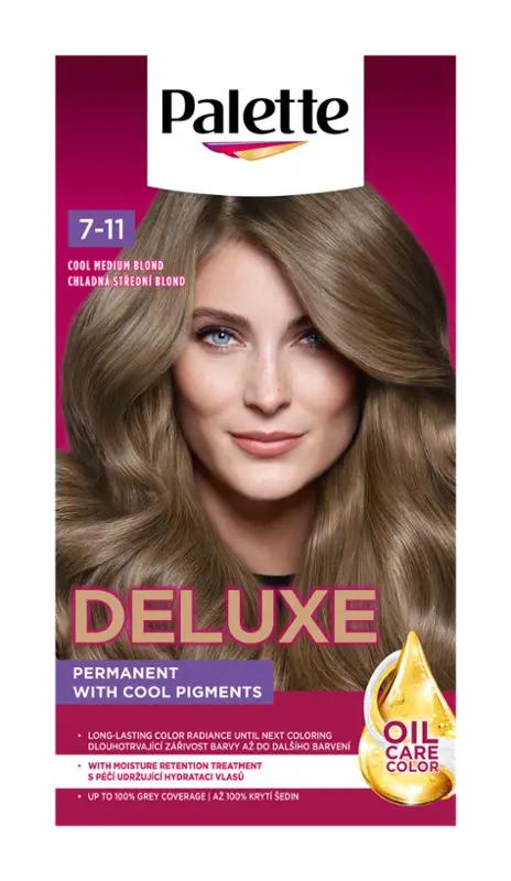 Palette Barva na vlasy Deluxe 7-11 chladná střední blond, 1 ks