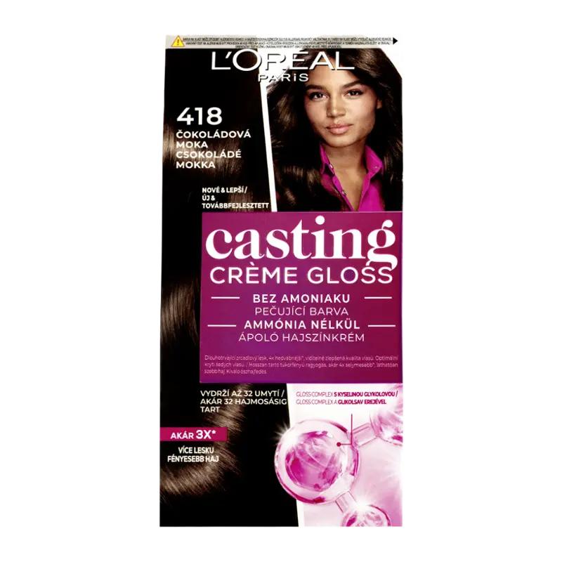 L'Oréal Barva na vlasy Casting Creme Gloss 418 čokoládová moka, 1 ks