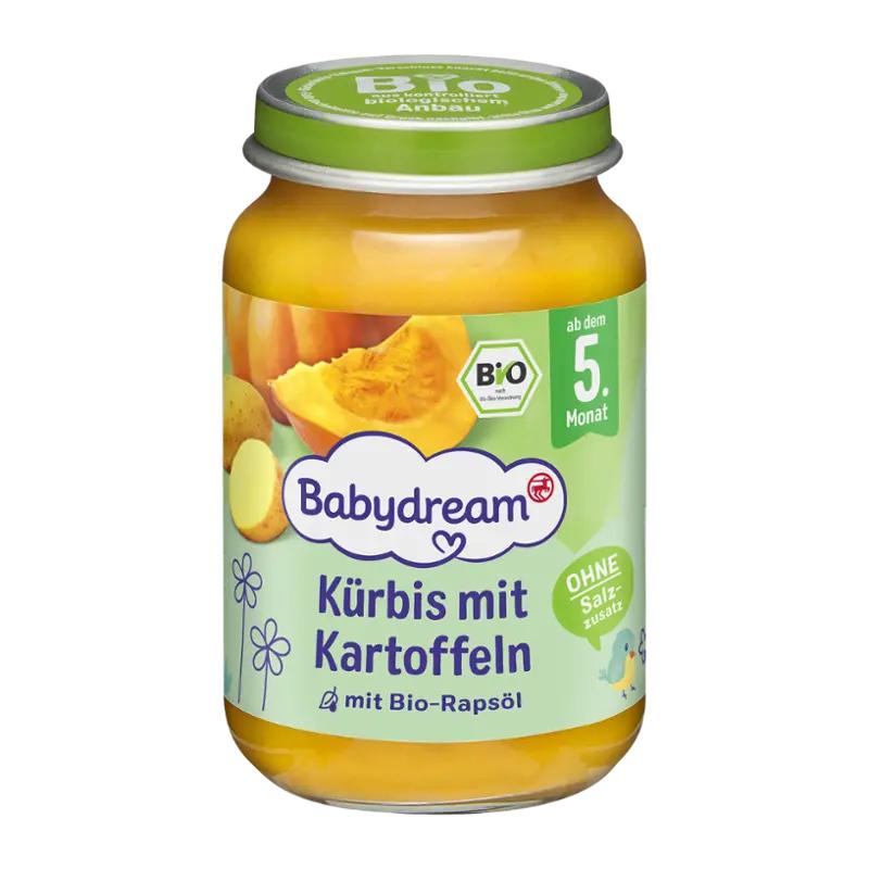 Babydream BIO Příkrm jemná dýně s bramborami, 190 g