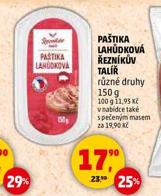 PAŠTIKA LAHŮDKOVÁ ŘEZNÍKŮV TALÍŘ různé druhy, 150 g