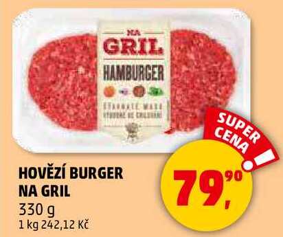 HOVĚZÍ BURGER NA GRIL, 330 g 