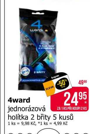 4ward jednorázová holítka 2 břity 5 kusů 