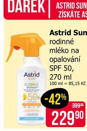 Astrid Sun rodinné mléko na opalování SPF 50, 270 ml 