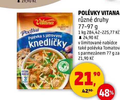 POLÉVKY VITANA různé druhy, 77-97 g  