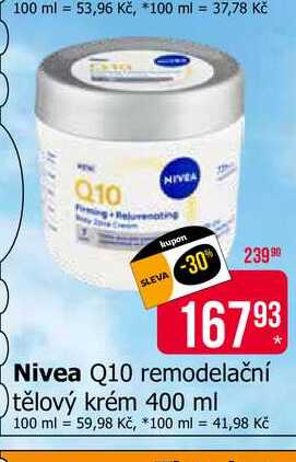 Nivea Q10 remodelační tělový krém 400 ml