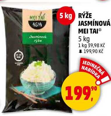 RÝŽE JASMÍNOVÁ MEI TAI, 5 kg  