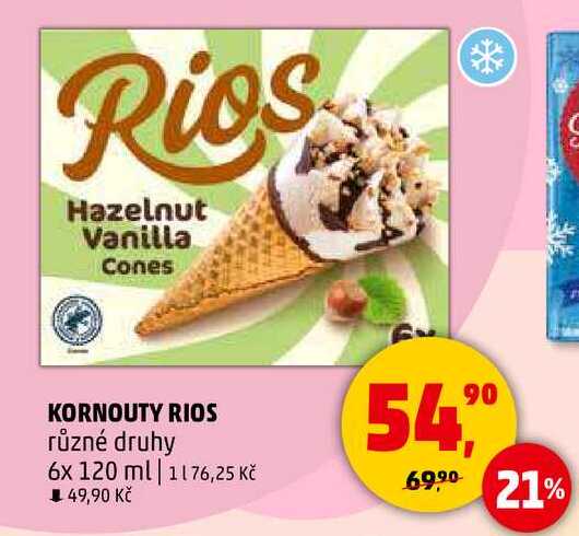 KORNOUTY RIOS různé druhy, 6x 120 ml  